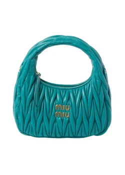 Женская сумка багет Miu miu 2178 бирюзовая
