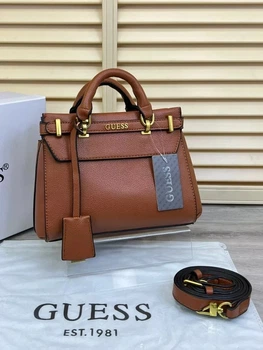 Жіноча сумка Guess 088 з двома ручками коричнева
