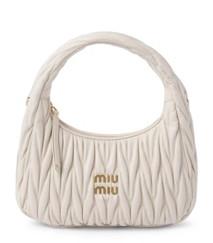 Женская сумка багет Miu miu 84-001 белая