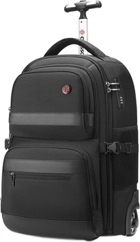 Чоловічий рюкзак-візок CROSSGEAR Swiss Business 17,3 дюйма, валіза на колесах великої місткості для ділових поїздок, дорожня сумка, студентський рюкзак