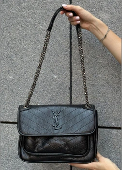 Женская сумка SAINT LAURENT 6029 кросс-боди черная
