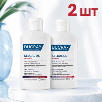Набор комплексный уход против сильной перхоти Ducray Kelual DS и Ducray Kelual DS Intensive 2 шт по 100 мл