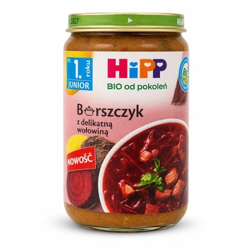 Борщ HiPP BIO Junior з ніжною яловичиною, від 1 року, 250 г