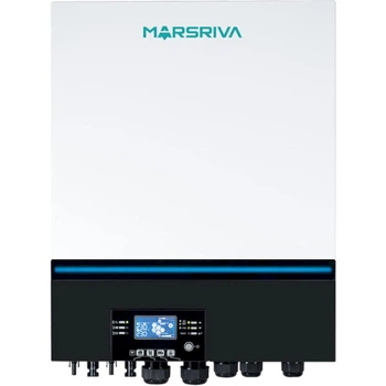 Сонячний інвертор Marsriva MR-SPF8000M TWIN (Version 1), білий/чорний, 8 кВт, однофазний, MPPT, чиста синусоїда, макс. струм
