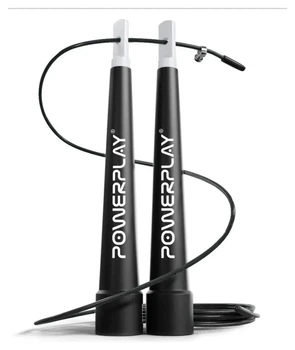 Скакалка швидкісна PowerPlay 4202 Ultra Speed Rope Чорна (2,9m.) (PP_PP_4202_Black)