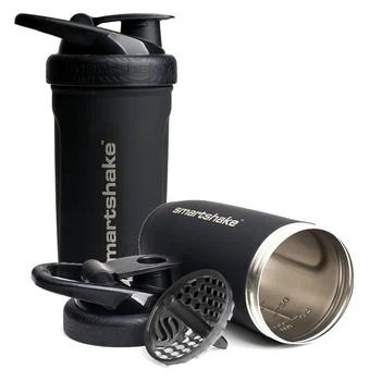 Шейкер спортивний SmartShake металевий Reforce Stainless Steel 30oz/900ml Black (PP_11150103)