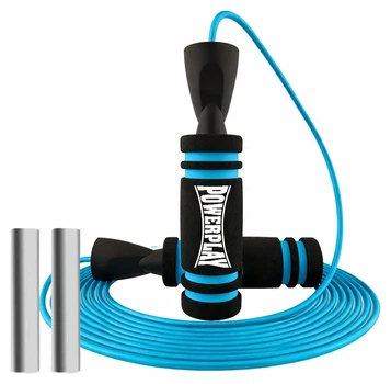 Скакалка швидкісна PowerPlay 4212 X ROPE з обтяжувачами Чорно/Синя (120г*2) 3м. (PP_PP_4212_Blue)