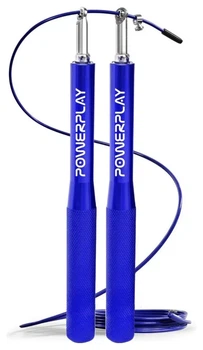 Скакалка швидкісна на підшипниках алюмінієва PowerPlay 4207 Elite Jump Rope Синя (3m.) (PP_PP_4207_Blue)