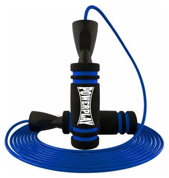 Скакалка швидкісна PowerPlay 4213 Jump Rope Чорно/Темно синя 3м. (PP_PP_4213_Navy)