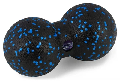 Массажний м'яч подвійний PowerPlay PP-4353 Epp foam peanut ball (d12*24cm.) Чорно/Синій (PP_PP_4353_Blue)