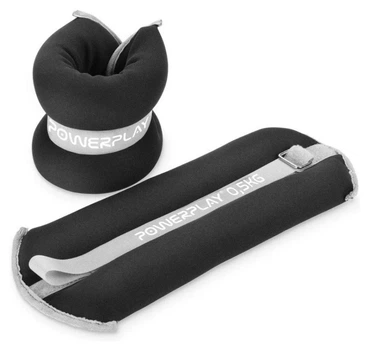Манжети для ніг та рук PowerPlay PP-4349 Ankle/Wrist Weights (2шт.*0.5 kg) (пара) Чорні (PP_PP_4349_Black_0.5)