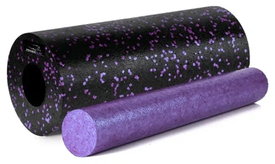 Массажний ролик (ролер) гладкий PowerPlay PP-4348 2 in 1 EPP Foam Roller Чорно/Фіолетовий (33x14см.) (PP_PP_4348_Purple_(33*14))