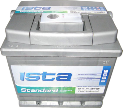 Автомобільний акумулятор ISTA Standard 6СТ-50 A1 50 А·год (-/+) Euro 420 А (550 04 04)