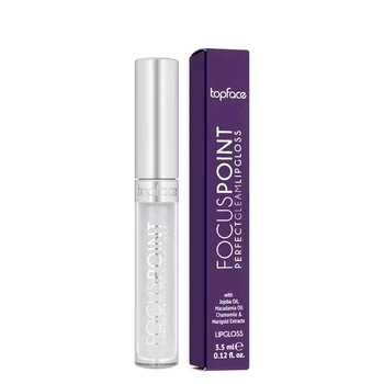 Блиск для губ глянцевий TopFace PT207 Focus Point Perfect Gleam Lipgloss №102 Прозорий з блакитним шимером, 3,