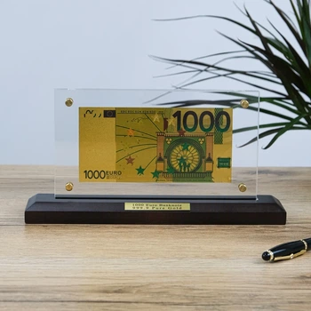 Екстравагантна купюра 1000 EUR (євро) з покриттям під золото 28*14*6 см – ідея для колекціонера Гранд Презент ГП600073
