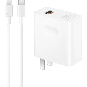 Комплект Зарядное устройство Huawei SuperCharge 100W + Кабель White (HW-200500C02)