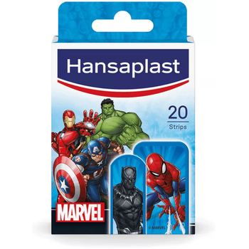 Детский лейкопластырь Hansaplast Marvel с рисунками супергероев водостойкий 20 шт