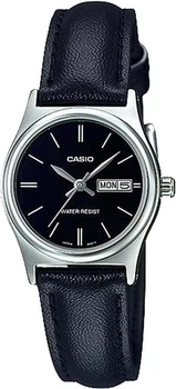 Женские часы Casio LTP-V006L-1B2U черные 30 м