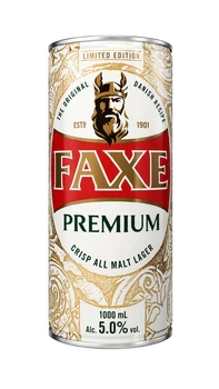 Пиво Faxe Premium светлое фильтрованное 5% 1 л (5741000895009_5741000107829)