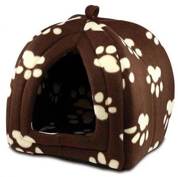 М'який будиночок для собак та кішок Pet Hut White, Домашня будка, лежанка для тварин, будиночок вихованця 40х35х35