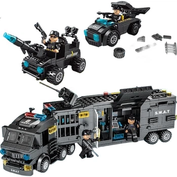 Конструктор Dayishou «Полицейская машина-трансформер», совместим с Lego, для мальчиков