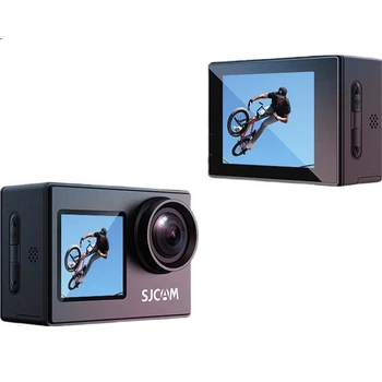 Экшн-камера SJCAM Speedy 4000 с двумя экранами, видеорегистратор для мотоцикла, камера 4K с двумя экранами, стабилизацией изображения, водонепроницаемая, с блоком питания 64 ГБ.