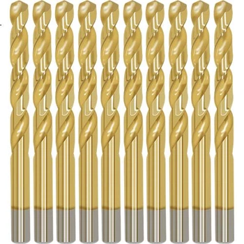 Сверло по нержавеющей стали Hongqishi M35 кобальтовое с титановым покрытием, 6.2 мм, 10 шт