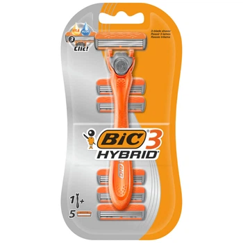 Набор для бритья BIC Hybrid, 3+5 сменных кассет - 741883