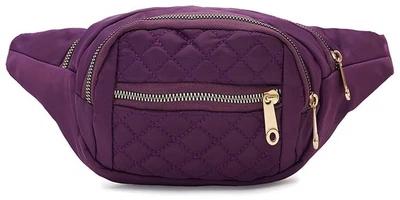Женская поясная сумка Monsen компактная текстильная бананка фиолетовая waist bag hip bag 52020