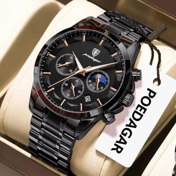 Чоловічий годинник Poedagar West Black