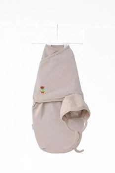 Європелюшка на липучках з шапочкою Mag baby Cozy, mokko 3-6