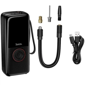 Автокомпресор Портативний Hoco ZP18 4000mAh 10.3bar з LED дисплеєм, фонарем насос для авто, мотоциклів, велосипедів