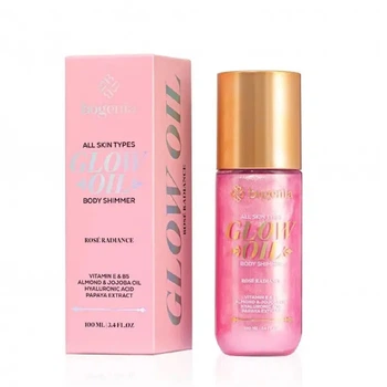 Масло-шиммер для тела Bogenia Glow Oil Body Shimmer BG462 No007 Розовое сияние для сияния, питания и увлажнения кожи 100 мл