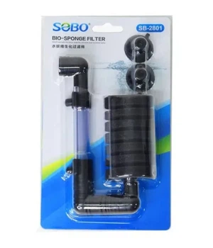 Внутренний фильтр для аквариума Sobo SB-2801, аэрлифтный от компрессора, до 20л