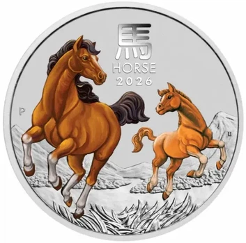 Колекційна срібна монета “Lunar III - Рік Коня” COLOURED 31,1 г 2026 рік