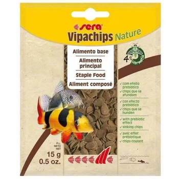 Сухий корм sera Vipachips Nature для акваріумних донних риб, чипси, 15 г