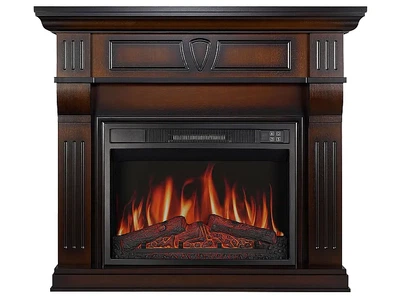 Каминокомплект ArtiFlame Beethoven AF23S махагон коричневый антик эффект живого пламени со звуком и обогревом