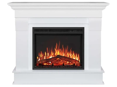 Каминокомплект ArtiFlame Albion AF24 белый эффект живого пламени со звуком потрескивания дров с обогревом