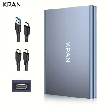 Зовнішній жорсткий диск KPAN USB 3.0 / USB Type-C, портативний, для ПК, ноутбуків, Smart TV, PS4