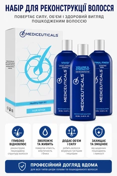 Набор для реконструкции волос Mediceuticals Healthy Hair Kit для восстановления поврежденных сухих тонких воло