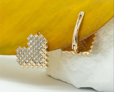 Сережки Кохання в золотому кольорі