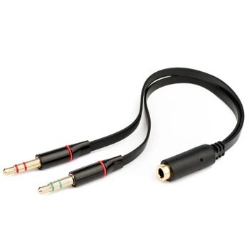 Перехідник 3.5mm F to 2x3.5mm M 0.1m (4pin) Atcom