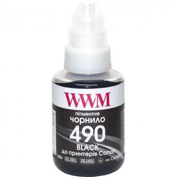 Чорнило WWM Canon GI-490, 140г Black Pigm.