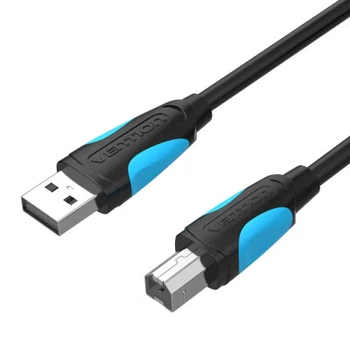 Кабель для принтера USB 2.0 AM/BM 1.0m black VENTION