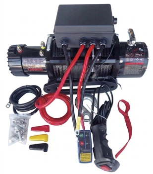 Лебідка електрична 12V 12000 lb вологозахищена (кевларовий трос)