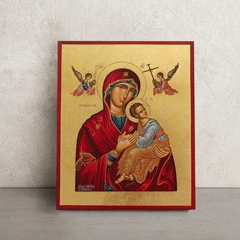 Писаная Страстная икона Божией Матери 15×19 см