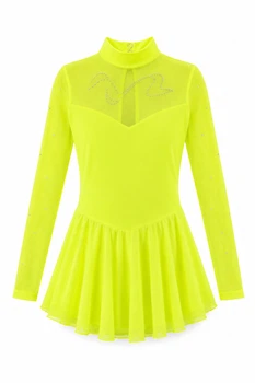 Платье Dance&Sport 9306 бифлекс L/128-134 Неоново-лаймовый