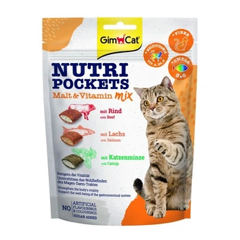 Ласощі для котів GimCat Nutri Pockets 150 г - мікс смаків та мультивітаміни