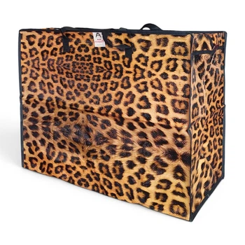 Сумка господарська Pinguino №5 LEOPARD поліпропіленова із замком 47х65х29 см