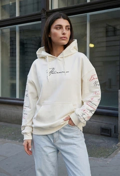 Женское Худи Стаф Бежевый Оверсайз Базовая Спортивная Кофта Staff Lav Inspiration Oversize L (400907)